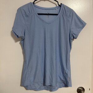 HEAD Baby Blue U Neck Workout Top